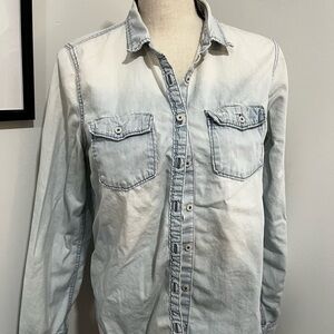 Abercrombie & Fitch Blue Button Down Shirt Relaxed Fit